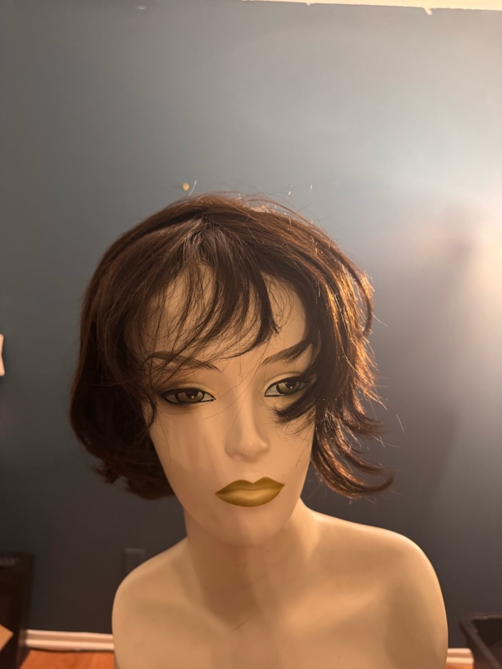 Revlon Short Layered Chestnut Brown Wig with Wispy Bangs